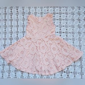 Rare Editions light peach pink lace dress